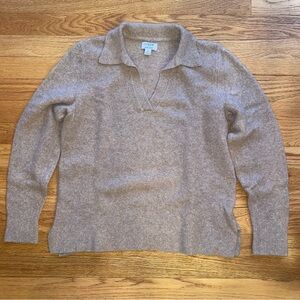 J. Crew V-Neck Sweater in Soft Tan